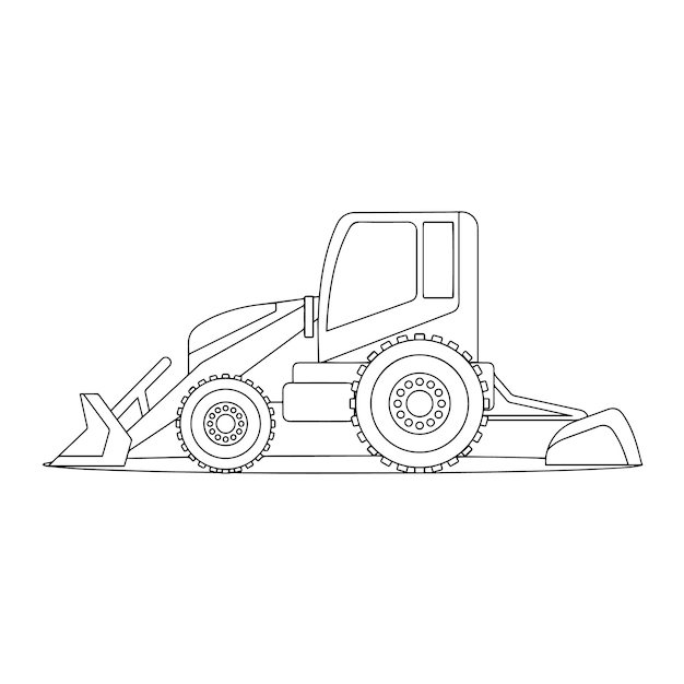 Construction vehicles and heavy machinery coloring pages for kids