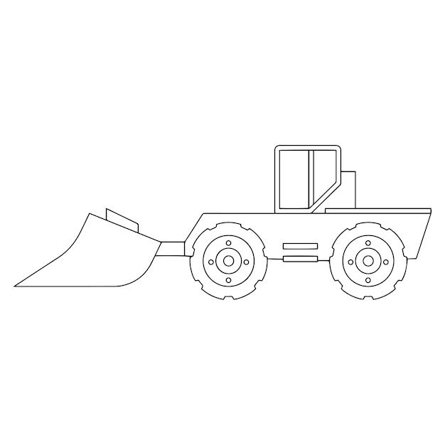 Construction vehicles and heavy machinery coloring pages for kids