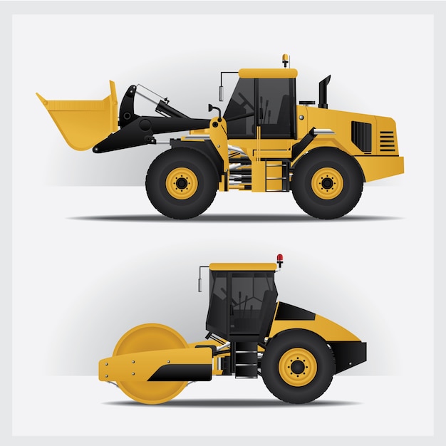 Construction vehicles vector illustration