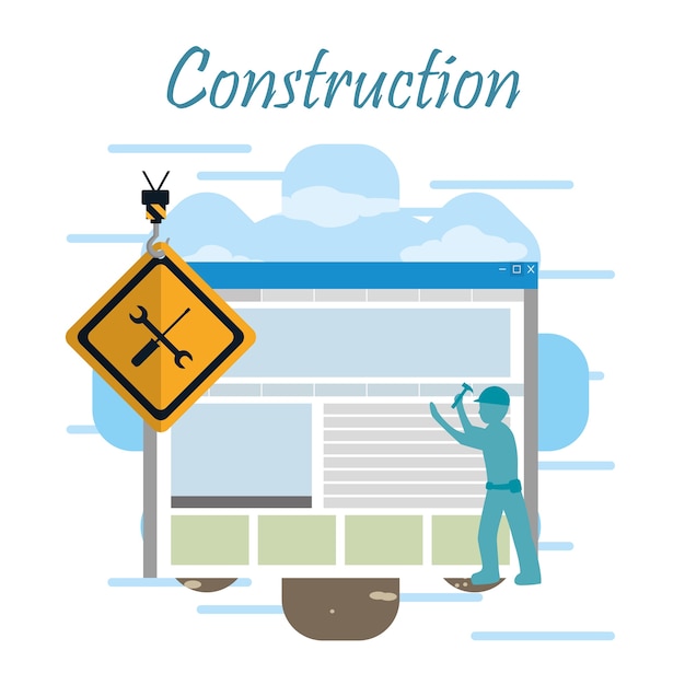 Vector under construction website