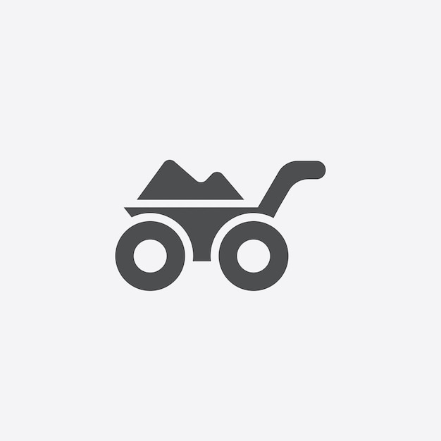 Construction wheelbarrow icon