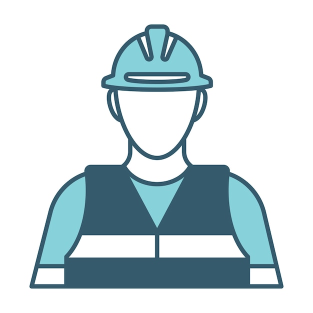 Construction worker builder icon vector on trendy design