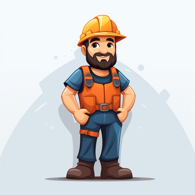 Construction worker cartoon vector