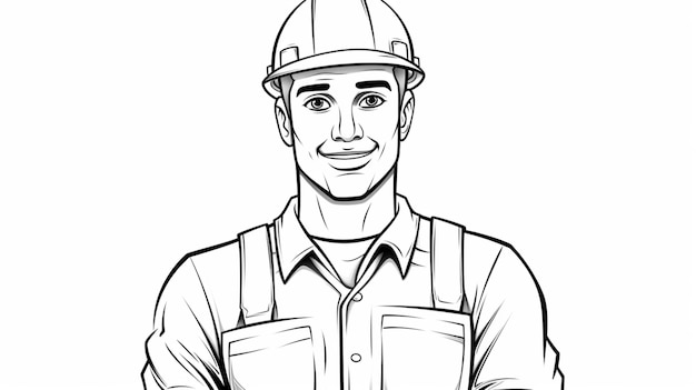 Vector construction worker cartoon vector