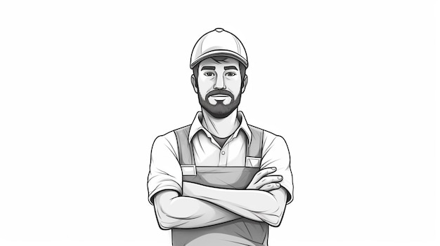 Construction worker cartoon vector