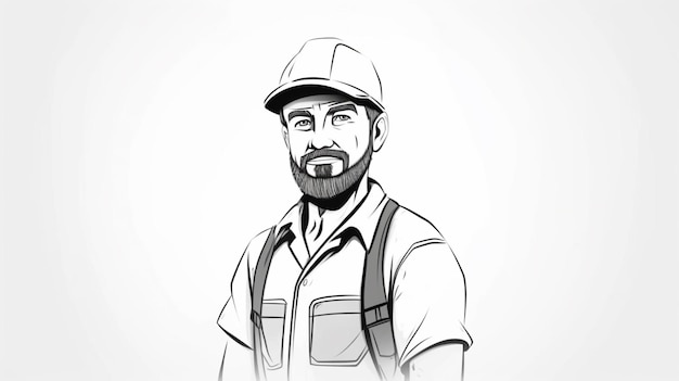 Construction worker cartoon vector