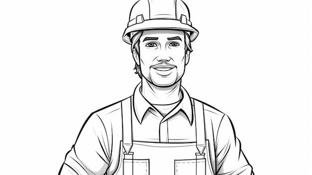 Construction worker cartoon vector