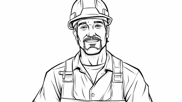 Construction worker cartoon vector