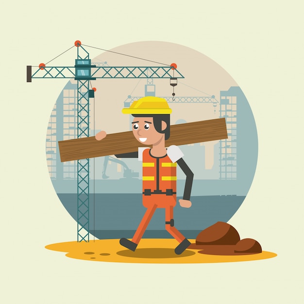 Construction worker cartoons