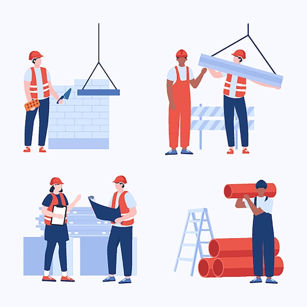 construction worker concept illustration