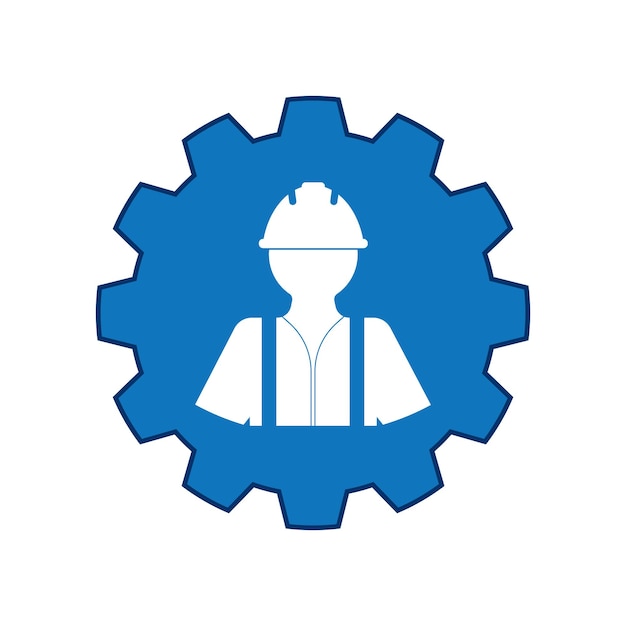 Vector construction worker icon