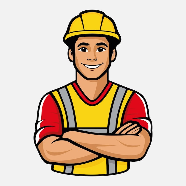 construction worker vector icon