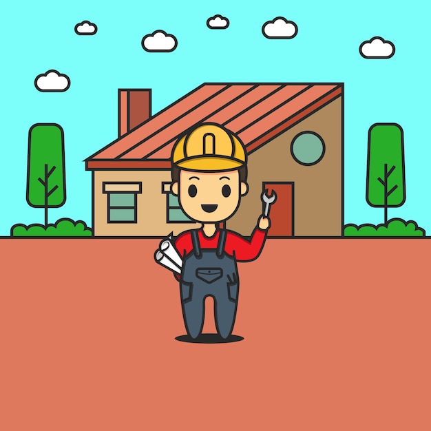 Construction workers character