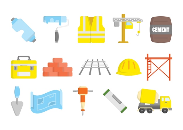 Vector constructions icon set design template