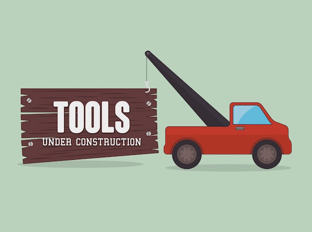 Vector constructions and tools theme design.