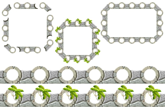 Constructor stone border and frames