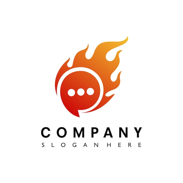 Consult fire icon logo design template illustration vector