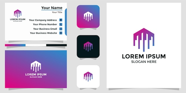 Consulting business logo design and branding card