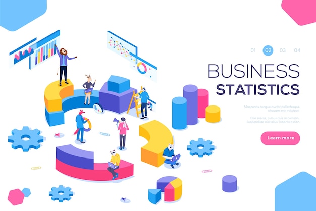 Consulenza per prestazioni aziendali, concetto di analisi. statistiche e dichiarazione aziendale.