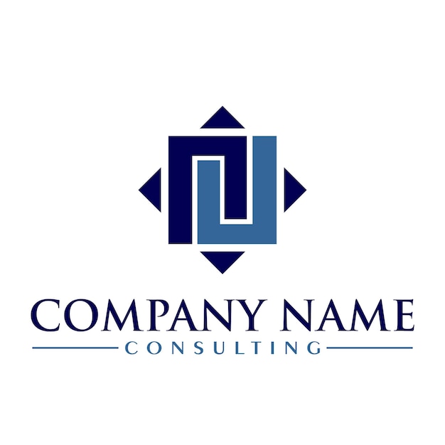 Consulting logo with capital letter N