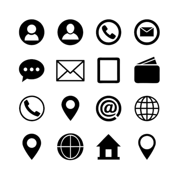 アイコンセット コレクションのベクトルイラスト