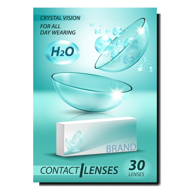 contact lenses creative advertising banner