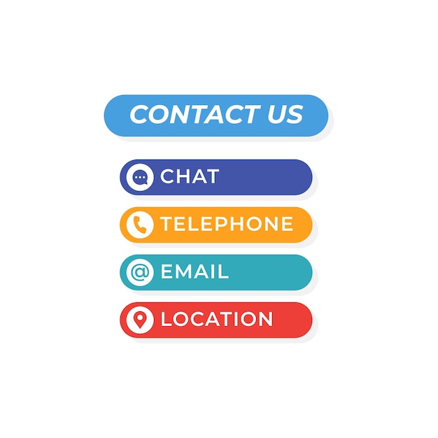 contact us button icon design template