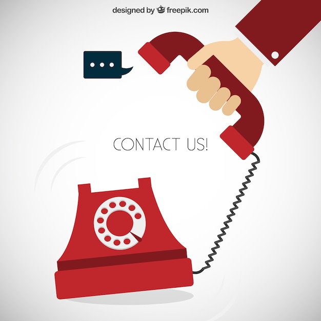 Vector contact us concept