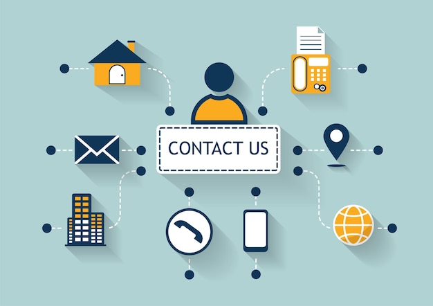 Vector contact us concept