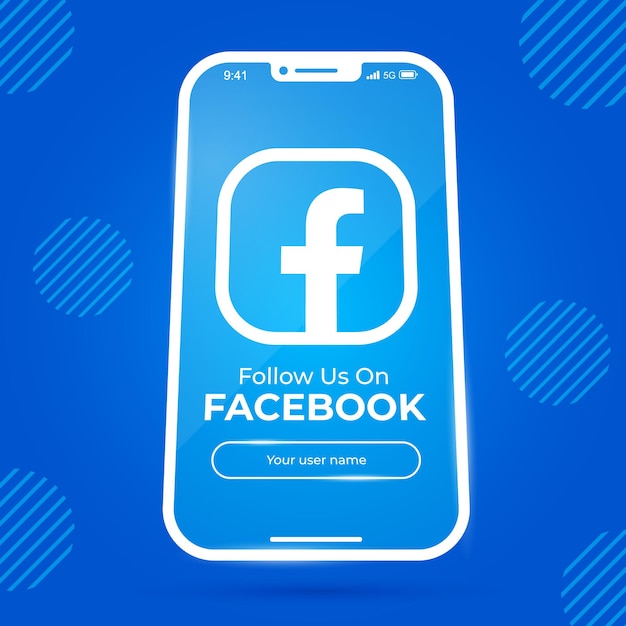 Contact us facebook on social media smartphone screen banner