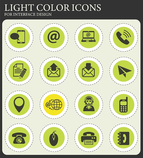 Vector contact us icon set