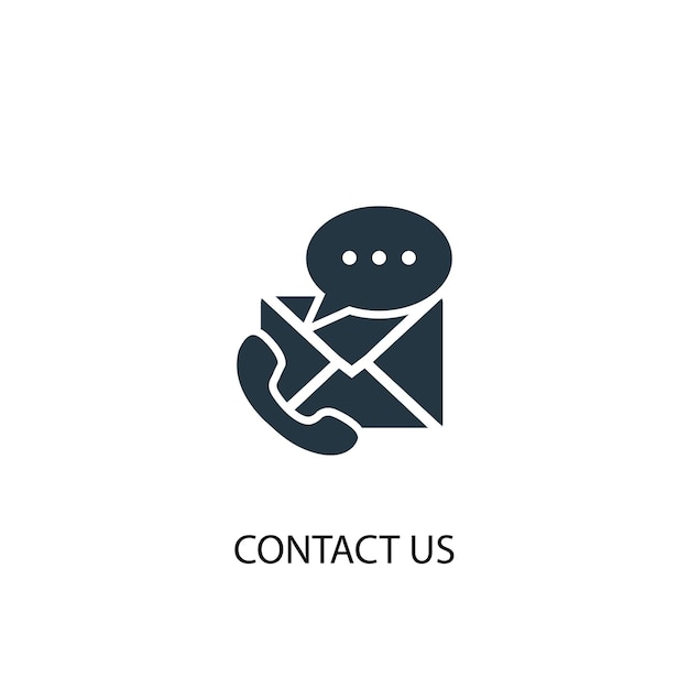 Vector contact us icon. simple element illustration. contact us concept symbol design. can be used for web and mobile.