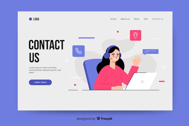 Contact us landing page template