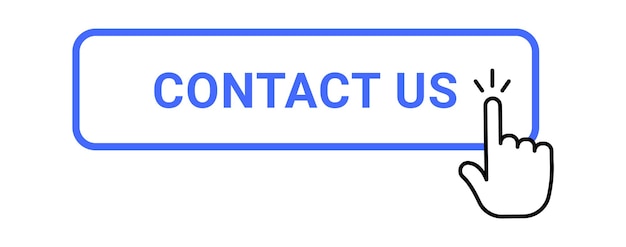 Vector contact us lined button web design element vector illustration