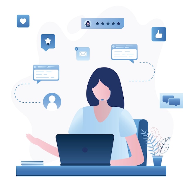 Contactformulier sjabloon Online ondersteuning landingspagina Klantenondersteuning chat en helpdesk concept