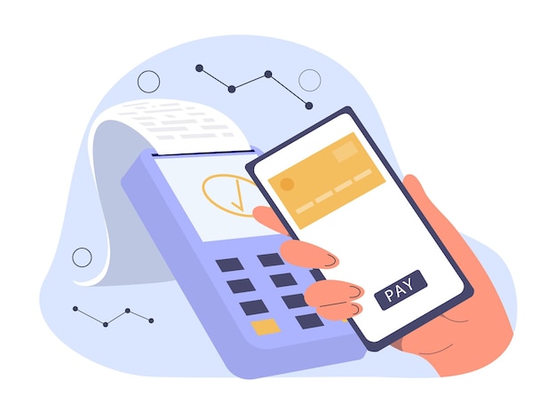 Vettore concetto di pagamento senza contatto