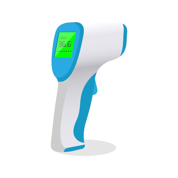 Contactloze infrarood thermometer geïsoleerd op witte achtergrond