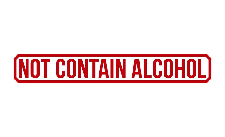 Vector not contain alcohol stamp red rubber stamp on white background not contain alcohol stamp sign