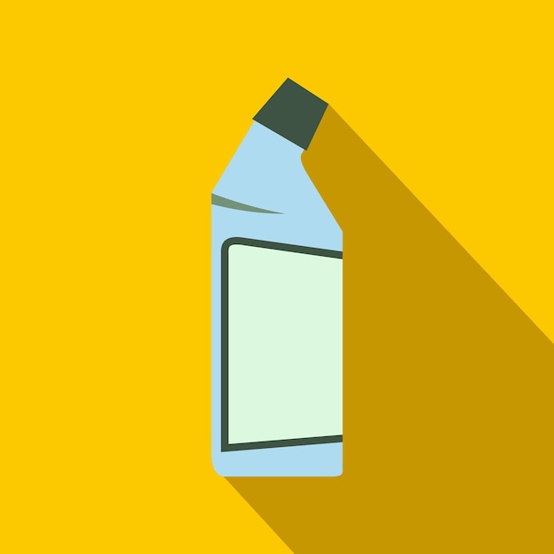 Vector container of drain cleaner flat on a yellow background