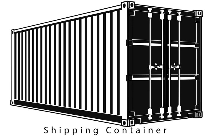 Vector container iconmodern container or metal box logo design