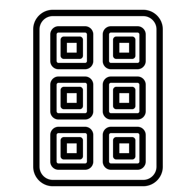 Container ijsbakje pictogram Overzicht container ijsbakje vector pictogram voor webdesign geïsoleerd op een witte achtergrond