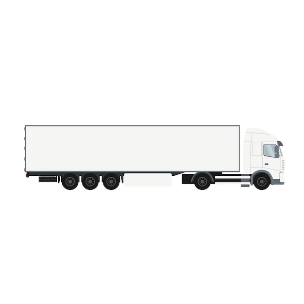 Vector container trailer truck with cold room