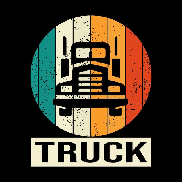 container truck vector for t shirt desing