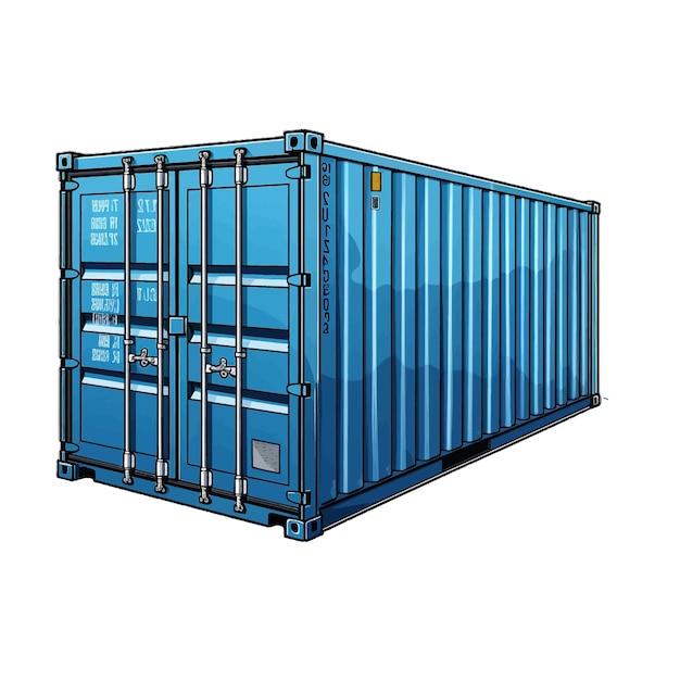 Container vector clipart white background