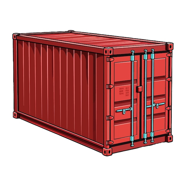 Container vector clipart white background
