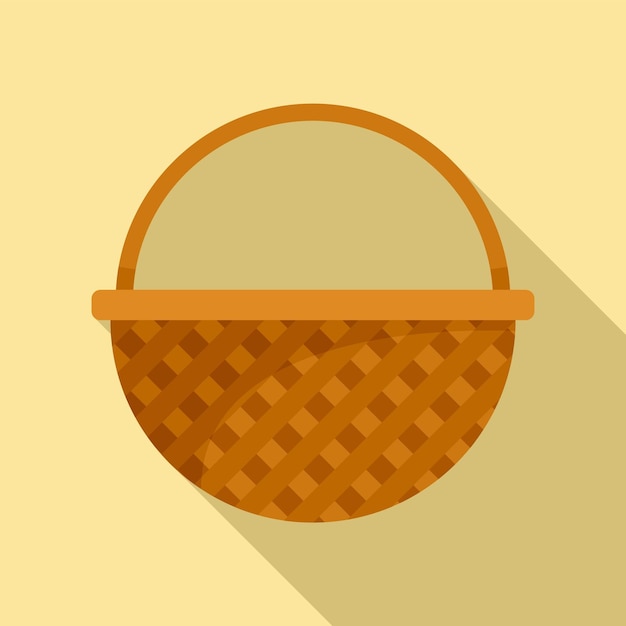 Container wicker icon Flat illustration of container wicker vector icon for web design