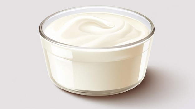 Vettore un contenitore di yogurt con un coperchio che dice yogurt