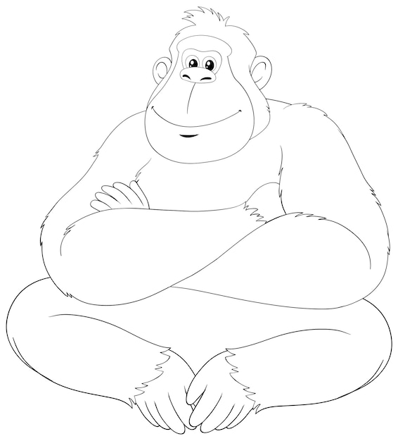 Contemplative Gorilla in Repose