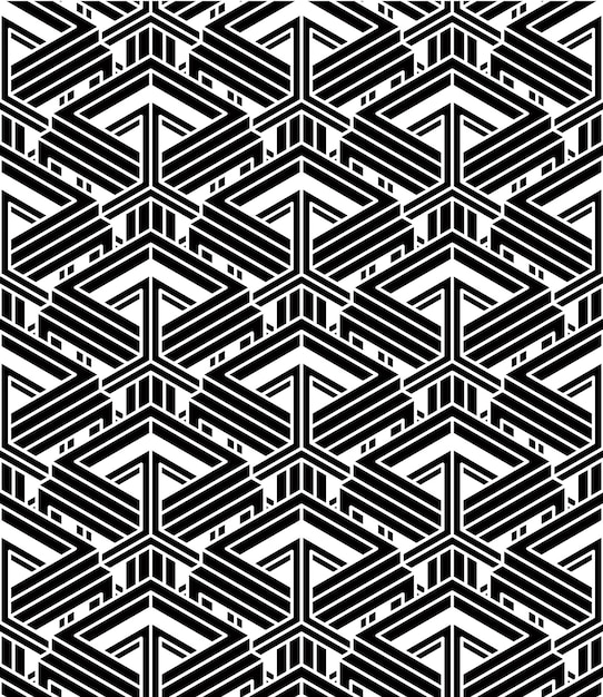 Contemporary abstract vector endless background, three-dimensional repeated pattern. Decorative graphic entwine ornament.