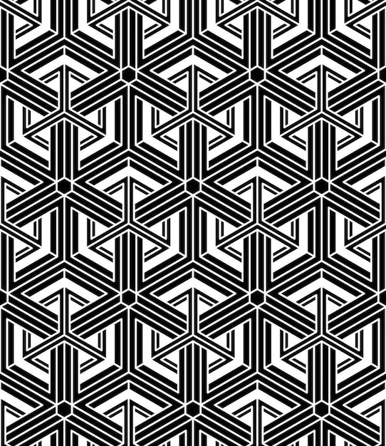 Vector contemporary abstract vector endless background, three-dimensional repeated pattern. decorative graphic entwine ornament.